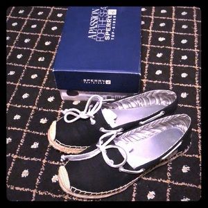 Black canvas Sperry Espadrilles